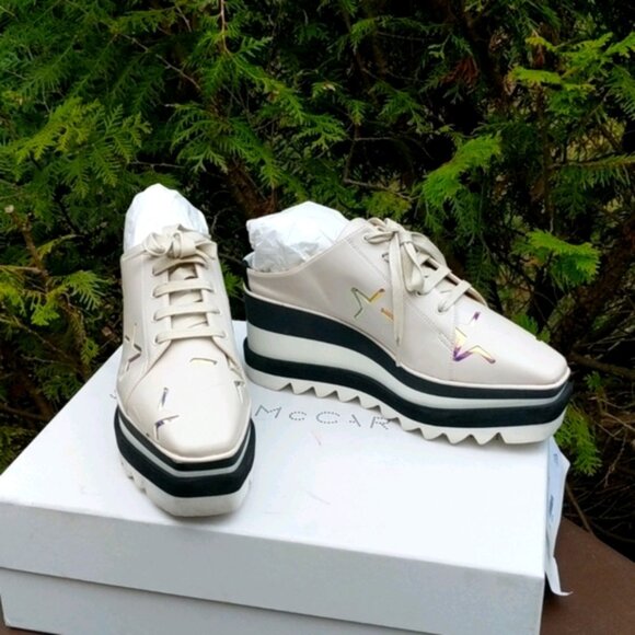 Stella McCartney Star Platform Wedge Mules - EUC - Picture 8 of 12